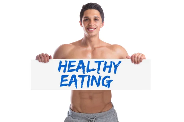 Bodybuilding Bodybuilder gesunde Ernährung Nahrung Bodybuilder buildi — Stockfoto