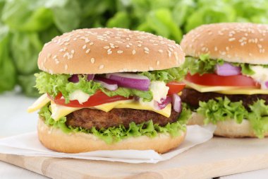 Çizburger hamburger burger domates peynir