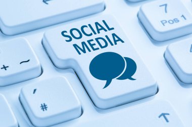 Sosyal medya online arkadaşlık mavi ağ Internet ağ 