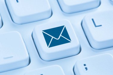 Gönderen e-posta e-posta mektup Internet mavi bilgisayar klavye
