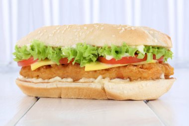 Chickenburger tavuk burger hamburger taze domates marul ch