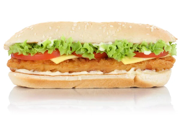 Chickenburger kuřecí burger salát, samostatný — Stock fotografie