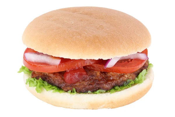 Hamburguesa tomates lechuga aislado — Foto de Stock