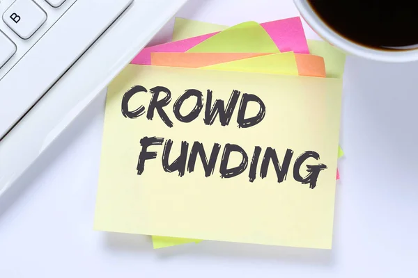 Folkmassan finansiering crowdfunding samla pengar online investeringar i — Stockfoto