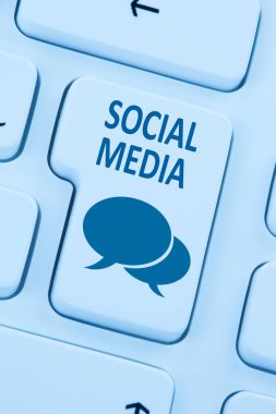 Sosyal medya online arkadaşlık mavi ağ Internet ağ 