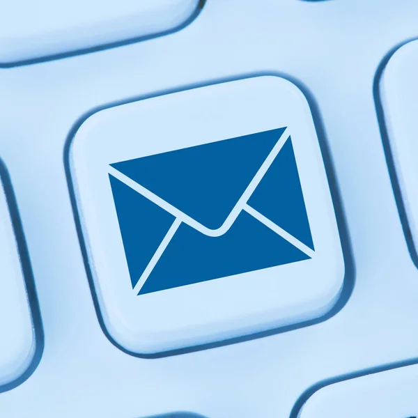 Sending E-Mail email letter internet online blue web — Stock Photo, Image