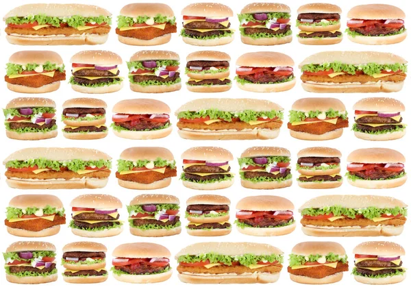 Hamburguesa de queso hamburguesa de fondo de comida rápida fastfood — Foto de Stock