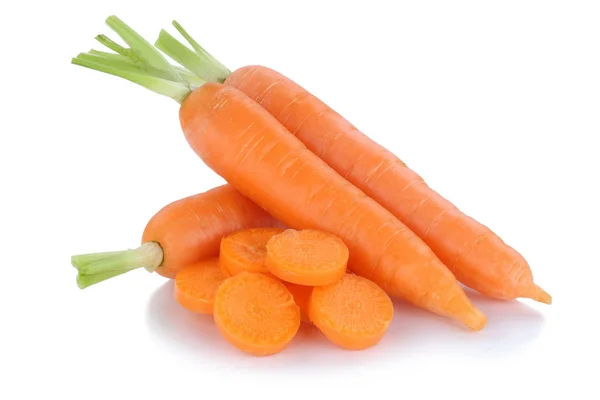 Carote carote tagliate a fette vegetali isolate — Foto Stock