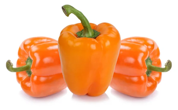Bell pepper peppers paprika paprikas orange vegetable food isola — Stock Photo, Image