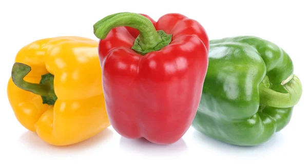 Bell pepper peppers paprika paprikas colorful vegetable food iso — Stock Photo, Image