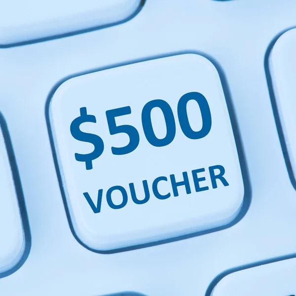 500 Dollar Gutschein Geschenk Rabatt Verkauf Online-Shopping Internet s — Stockfoto
