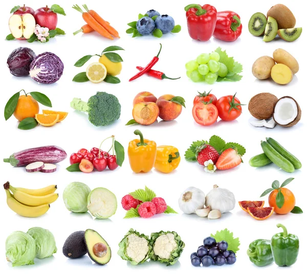 Коллекция фруктов и овощей — стоковое фото