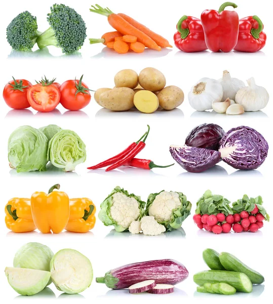 Gemüse Tomaten Salat Paprika Karotten Kohl collecti — Stockfoto