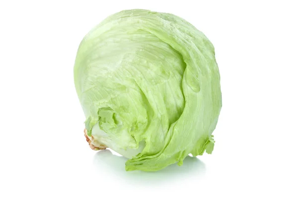 Iceberg head of lettuce vegetable isolated — Stock Photo, Image