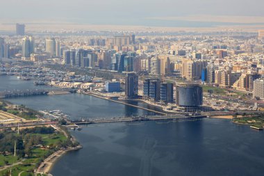 Dubai Creek havadan görünümü fotoğraf