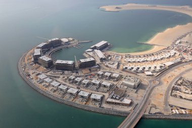 Dubai Daria Island hava görünümünü fotoğraf