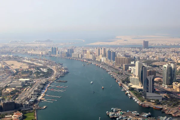 De Dubai Creek luchtfoto fotografie — Stockfoto