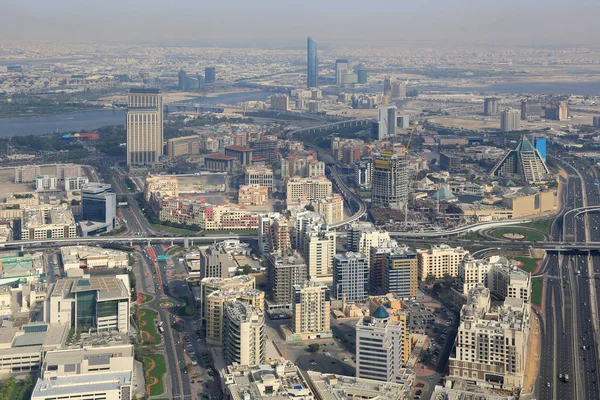 Dubai skyline with The Creek river aerial view photography — Stock Photo, Image