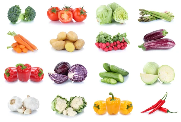 Vegetables carrots tomatoes cucumber cabbage bell pepper lettuce Royalty Free Stock Images