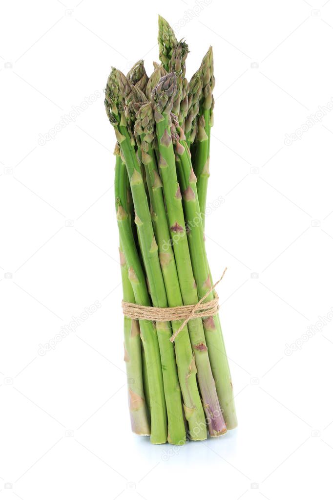 Green asparagus bunch vegetable isolated