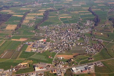 Hitzkirch Canton Lucerne Luzern İsviçre şehrin havadan görünümü pho