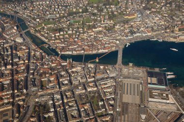 Lucerne ana istasyonu şapel köprü Luzern İsviçre town şehir 