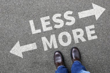 Daha fazla iş kavramı karar minimalist teslim bett azdır