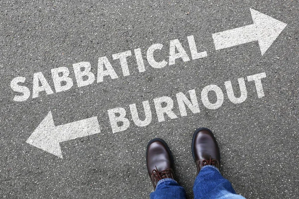 Sabbatical burnout stress benadrukt ontspannen ontspannen ontspanning genezen — Stockfoto