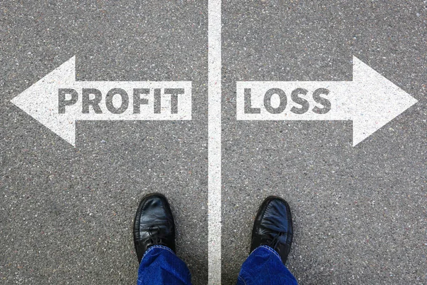 Förlust och vinst finanser finansiell framgång bolaget affärsman b — Stockfoto