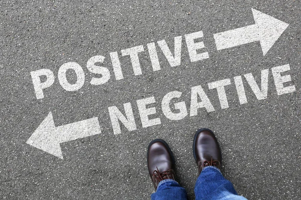 Negativní pozitivní myšlení dobré špatné myšlenky postoj firmy c — Stock fotografie