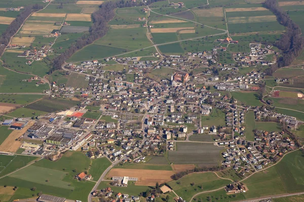 Hitzkirch Cantón Lucerna Luzern Suiza vista aérea photogra —  Fotos de Stock