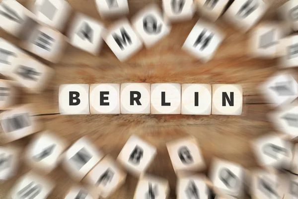 Berlin Jerman konsep kota dadu bisnis — Stok Foto