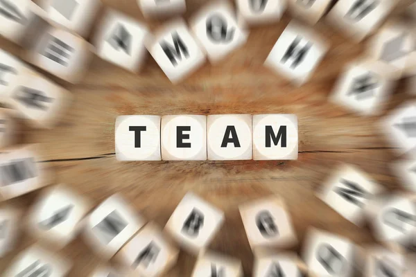 Team teamwork success successful together dice business concept — Stock Photo, Image