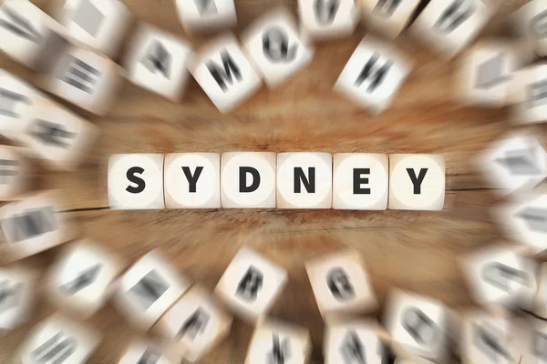 Sydney Australia city dice business concept — Stock Photo, Image