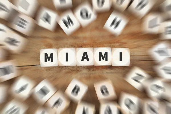 Miami Florida city dice business concept — Stock Photo, Image