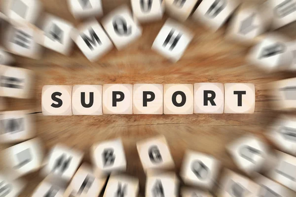 Support help service dice business concept — Stock Photo, Image