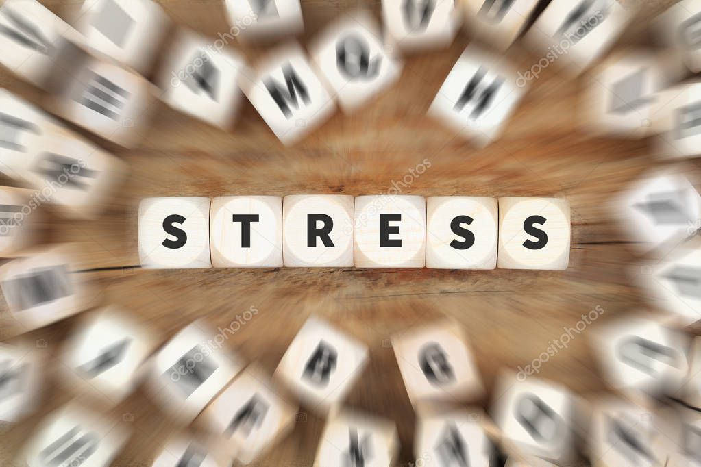 Stress stressed health problem healthy dice business concept
