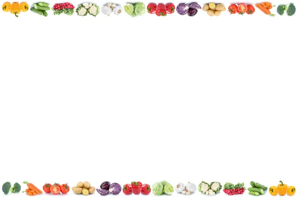 Vegetables carrots tomatoes bell pepper cucumber lettuce copyspa — Stock Photo, Image