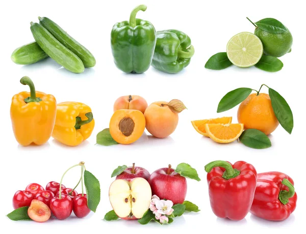 水果和蔬菜集合分离苹果橙贝尔 pepp — 图库照片