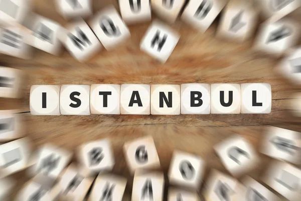 Istanbul Turkey city dice business concept — Stock Photo, Image