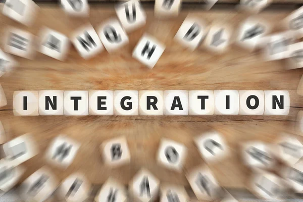 Integration invandrare flyktingar invandrade flykting dice business — Stockfoto