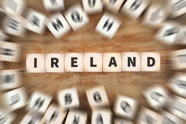 Ireland country travel traveling dice business concept — Stock Photo, Image