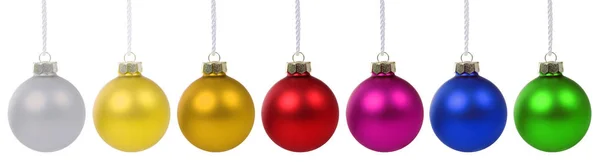Vánoční ozdoby koule banner deco dekoraci, samostatný — Stock fotografie