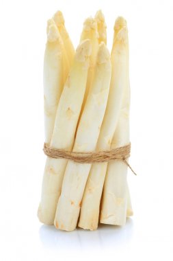 Beyaz kuşkonmaz grup sebze izole