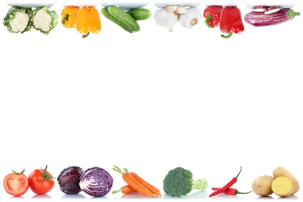 Verduras zanahorias alimentos frescos patatas vegetales tomates campana p —  Fotos de Stock