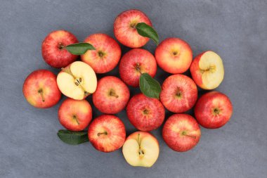 Elma elma meyve kırmızı üstten görünüm kayrak