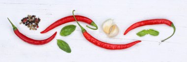 Kırmızı sıcak biber biber yemek malzemeler backgrou banner