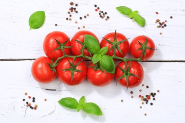 Domates domates kırmızı sebze Üstten Görünüm