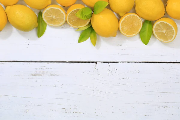 Citron citrons fruits copyspace vue de dessus — Photo