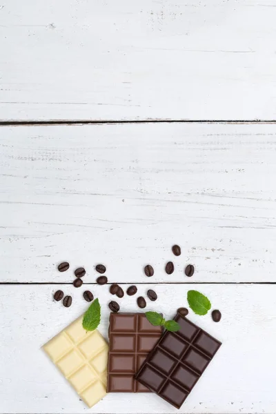 Schokolade Pralinen Tafel Lebensmittel Süßigkeiten Hochformat Copyspace t — Stockfoto